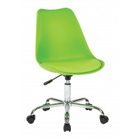 OSP Home Furnishings EMS26-6 Emerson Office Chair with Pneumatic Chrome Base in Green Finish